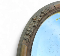 Oval Mirror / plaster / wood / 1930s / facet cut