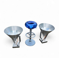 A pair of modern / aluminum / large / conical / industrial style lamps /  designed for ceiling or wall