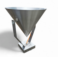A pair of modern / aluminum / large / conical / industrial style lamps /  designed for ceiling or wall