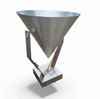A pair of modern / aluminum / large / conical / industrial style lamps /  designed for ceiling or wall