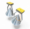 A pair of modern / aluminum / large / conical / industrial style lamps /  designed for ceiling or wall