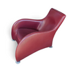Montis / Gerard van den Berg / 1990s /
Bordeaux red leather