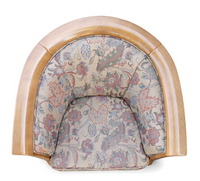 2 x armchair / club chair / floral fabric / 1980s