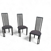 4 x Postmodern chair / metal frame / 1980s