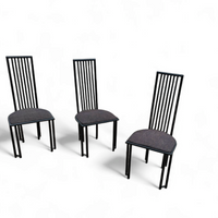 4 x Postmodern chair / metal frame / 1980s