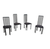 4 x Postmodern chair / metal frame / 1980s
