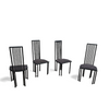 4 x Postmodern chair / metal frame / 1980s