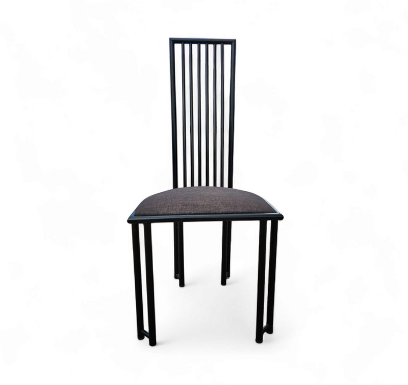 4 x Postmodern chair / metal frame / 1980s
