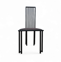 4 x Postmodern chair / metal frame / 1980s
