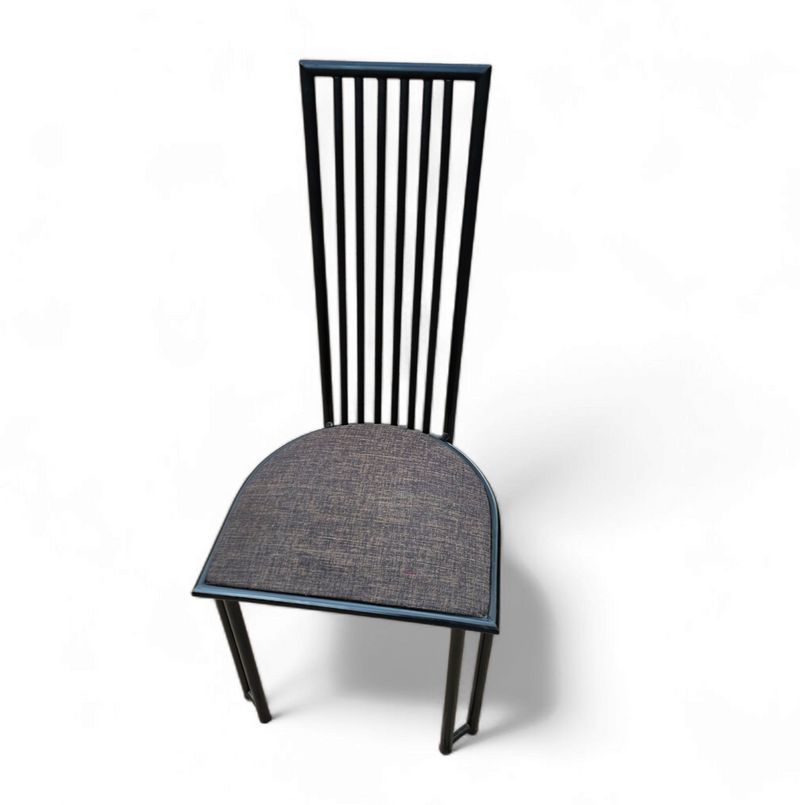 4 x Postmodern chair / metal frame / 1980s
