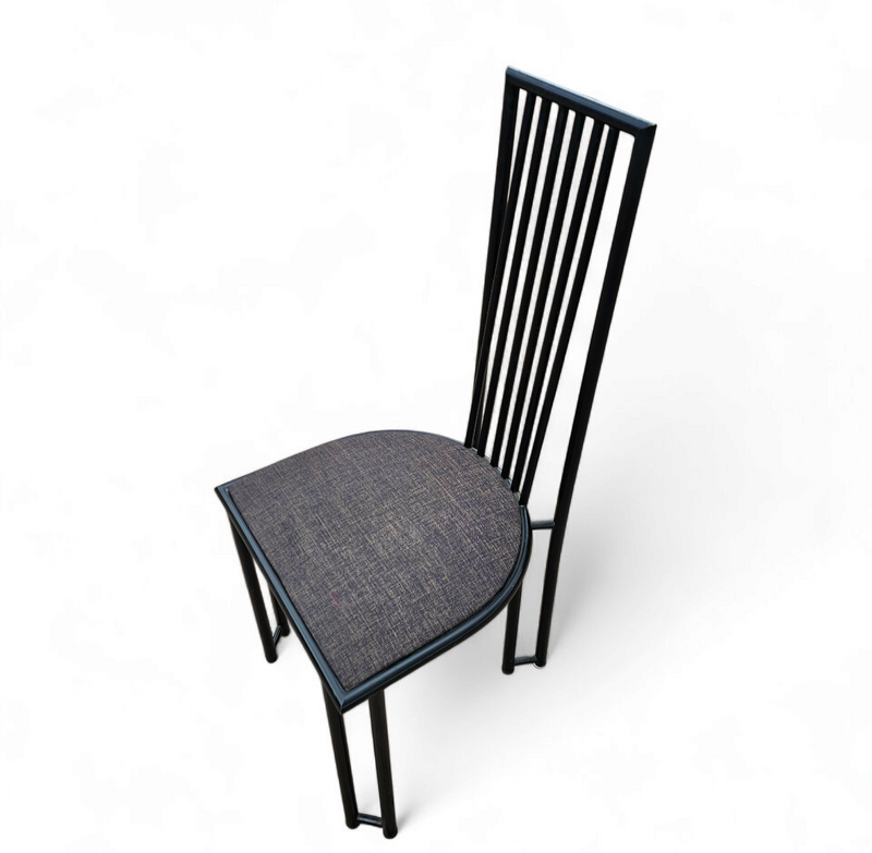 4 x Postmodern chair / metal frame / 1980s