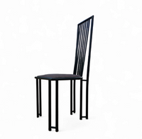4 x Postmodern chair / metal frame / 1980s