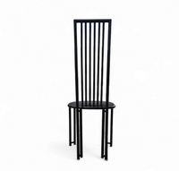 4 x Postmodern chair / metal frame / 1980s