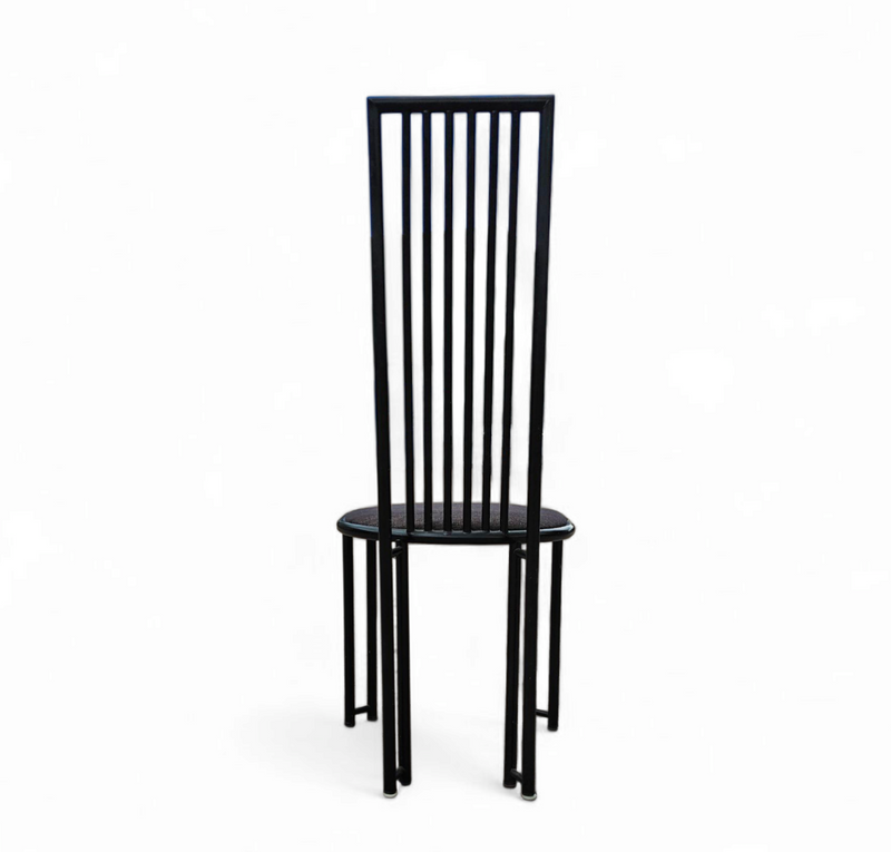 4 x Postmodern chair / metal frame / 1980s