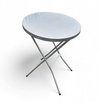 Aluminium standing tables 1970s / Height 111