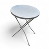 Aluminium standing tables 1970s / Height 111