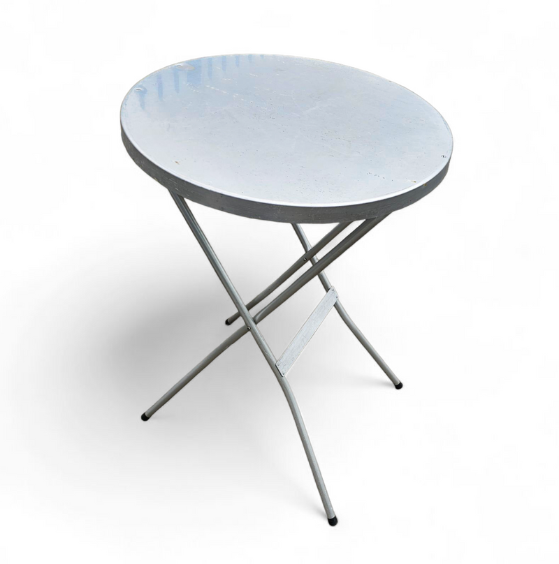Aluminium standing tables 1970s / Height 111