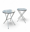 Aluminium standing tables 1970s / Height 111