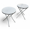 Aluminium standing tables 1970s / Height 111