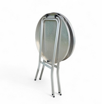 Aluminium standing tables 1970s / Height 111