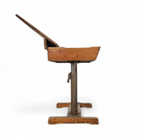 Matching school chair and table / both adjustable by
Grythyttan / first half of the 20th century