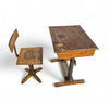 Matching school chair and table / both adjustable by
Grythyttan / first half of the 20th century