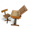 Matching school chair and table / both adjustable by
Grythyttan / first half of the 20th century