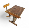 Matching school chair and table / both adjustable by
Grythyttan / first half of the 20th century