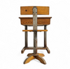 Matching school chair and table / both adjustable by
Grythyttan / first half of the 20th century