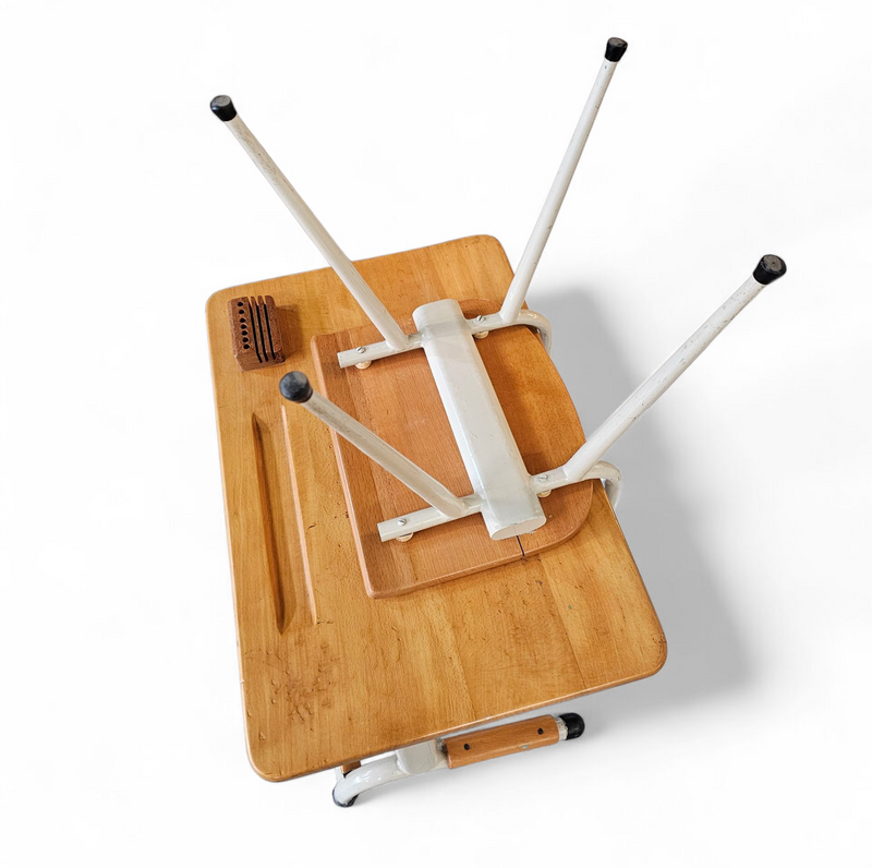 Rare school desk set / tapering legs / 1960s
