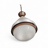 Large aluminum/ Industrial / hanging lamp / 1970s / height  55 cm