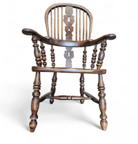 A large Yorkshire Broadarm Windsor armchair