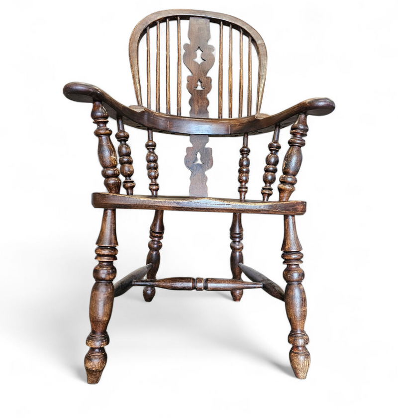 A large Yorkshire Broadarm Windsor armchair