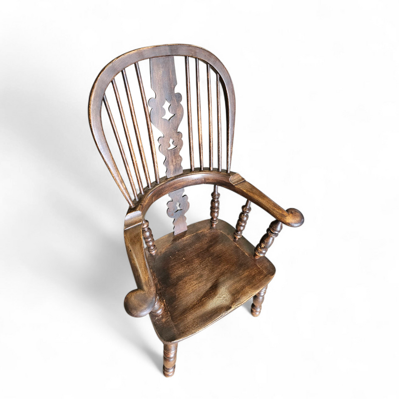 A large Yorkshire Broadarm Windsor armchair