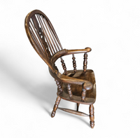 A large Yorkshire Broadarm Windsor armchair