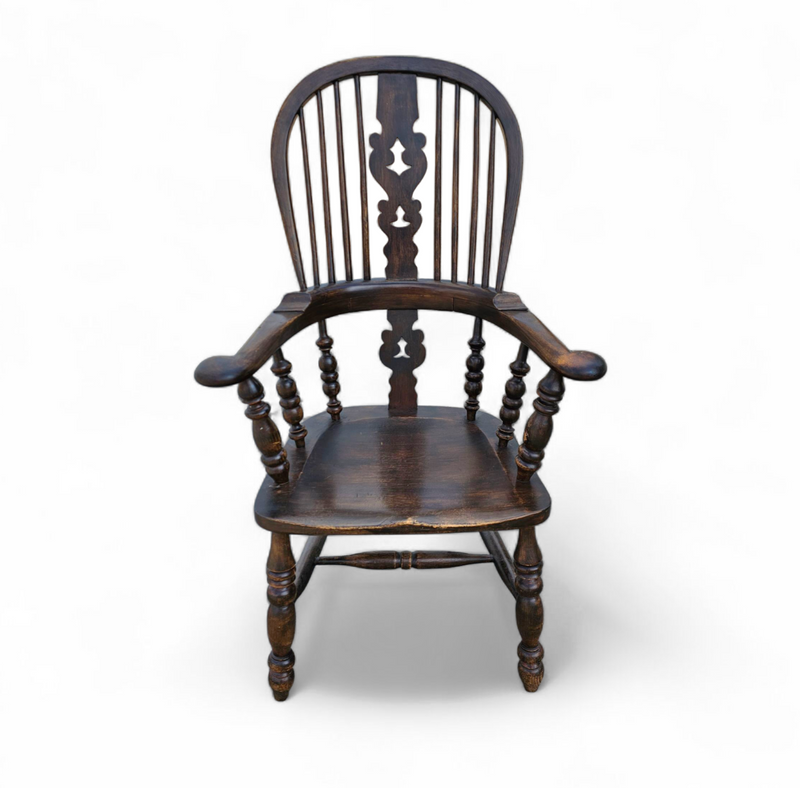 A large Yorkshire Broadarm Windsor armchair
