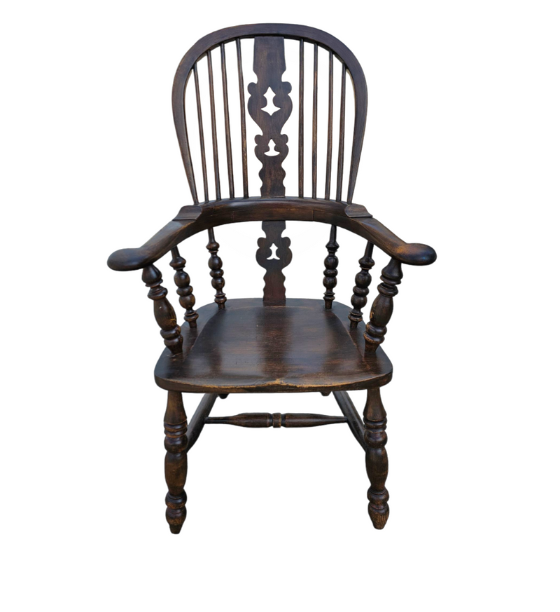 A large Yorkshire Broadarm Windsor armchair