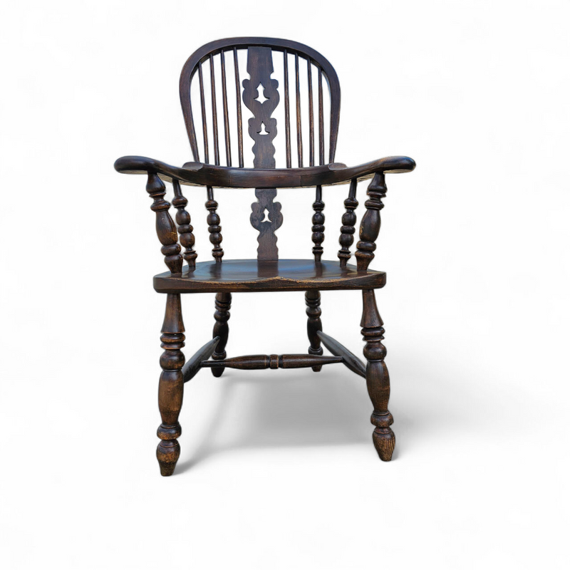 A large Yorkshire Broadarm Windsor armchair