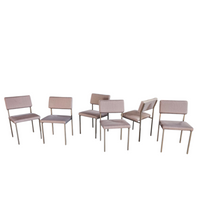 6 x No. 33 dining chair by Gijs van der Sluis for Van der Sluis Stalen Meubelen, 1960s