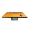 Italian design coffee table by Frateli Moscatteli Como / wood inlay
