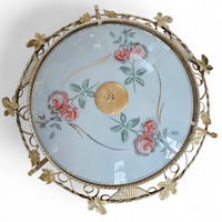 Large floral ceiling lamp 1950s