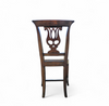 4 x elm dining chair with a carved back frame in a rosette / France / 1890-1900