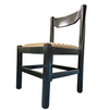 Rare dining set / Italy / 1970s/
solid black painted wood / 6 x chair / matching table