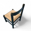 Rare dining set / Italy / 1970s/
solid black painted wood / 6 x chair / matching table