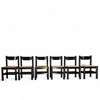 Rare dining set / Italy / 1970s/
solid black painted wood / 6 x chair / matching table