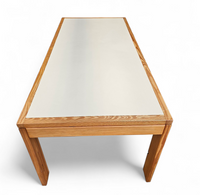 Pine wood dining table / formica top / 1970s
