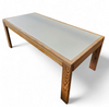 Pine wood dining table / formica top / 1970s
