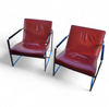 2 x Oscar lounge chair / Martin Haksteen / Harvink / red leather / very good condition / 1980s