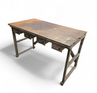 Labour / industrial weighty iron table / 1960s