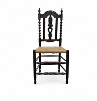 8 ( 2 x armrest ) x Ornate wood / bobbin / wicker Dining Chair / studded chairs